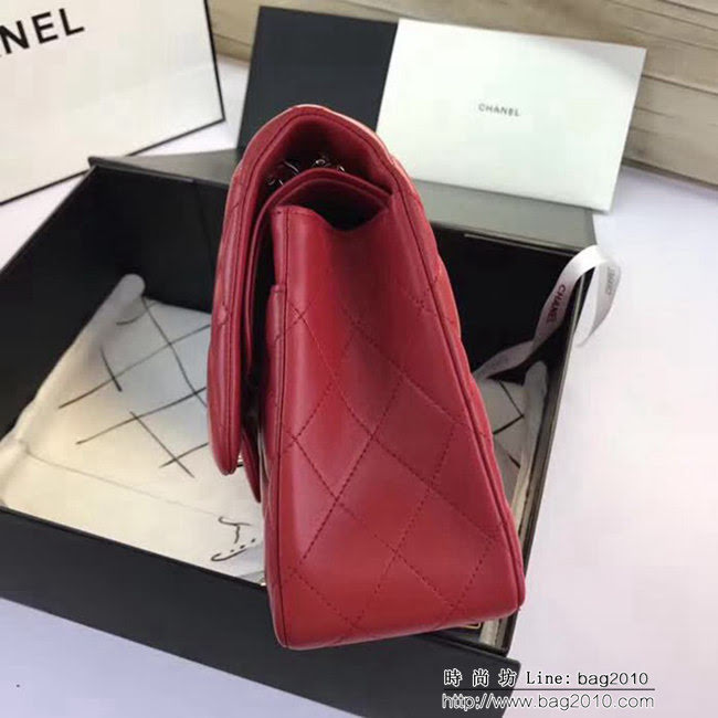 香奈兒CHANEL 升級版A1113全新經典小羊皮金銀鏈條單肩斜挎包 DSC1762